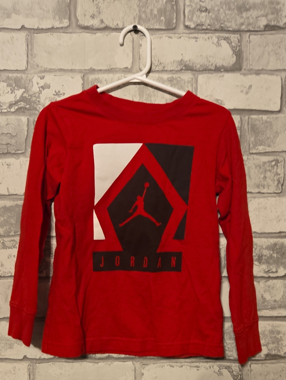 Jordan Red Long-Sleeve Tee with Jumpman Graphic